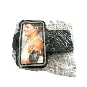 Sports Running Gym Exercise Armband Case IPhone Black 6" x 3"
